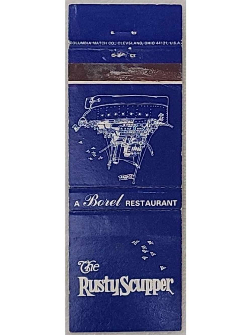 Vintage Matchbook Cover Rusty Scupper Borel Restaurant Chain Locations